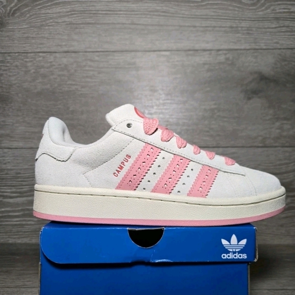 Adidas Campus 00s Valentine's Cream Pink Red Size 6.5 Youth / 7.5 Womens JS3522